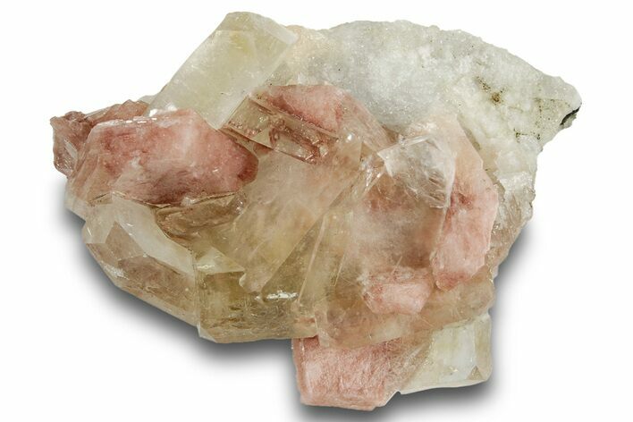 Yellow Apophyllite With Phantoms & Stilbite - India #253421